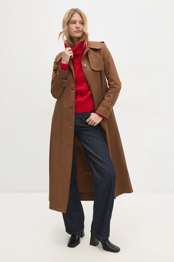 Answear Lab Baloner Answear Lab za žene, boja: smeđa, za prijelazno razdoblje, oversize