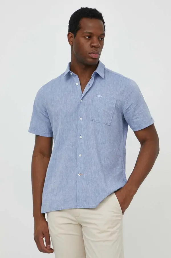 Barbour Barbour košulja muška lanena Shirt Dept - Summer