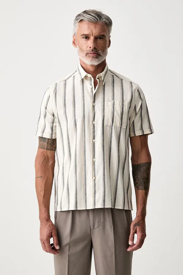 Barbour Barbour košulja za muškarce s dodatkom lana Barkend