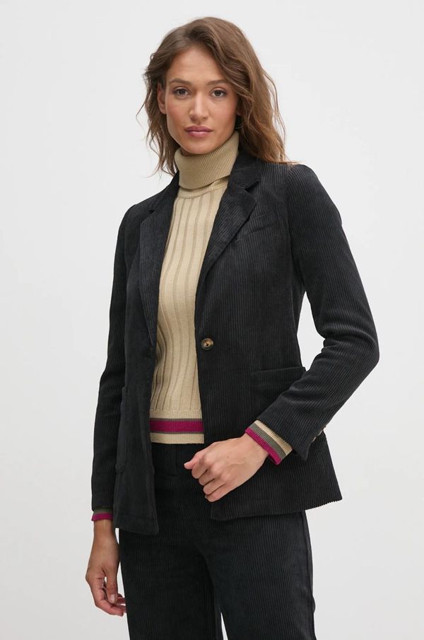 United Colors of Benetton Baršunasti sako United Colors of Benetton boja: crna, jednoredno zakopčavanje, bez uzorka, 2Q5GDW02G