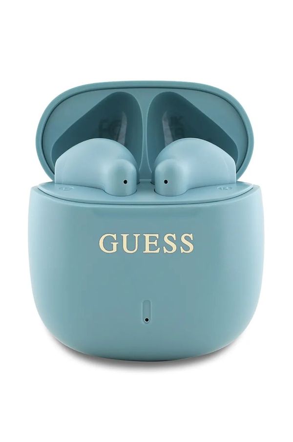 Guess Bežične slušalice Guess Printed Classic Logo boja: tirkizna