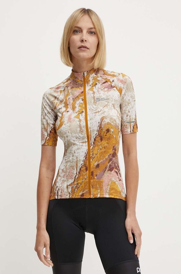 Jack Wolfskin Biciklistička majica kratkih rukava Jack Wolfskin Gravex Printed boja: žuta