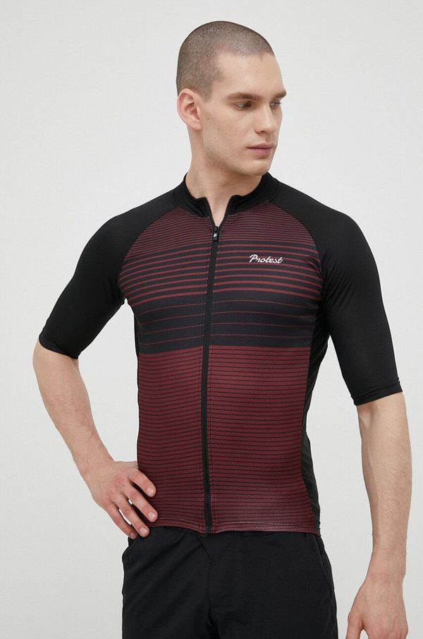 Protest Biciklistička majica kratkih rukava Protest Prtkoblet boja: bordo, s uzorkom
