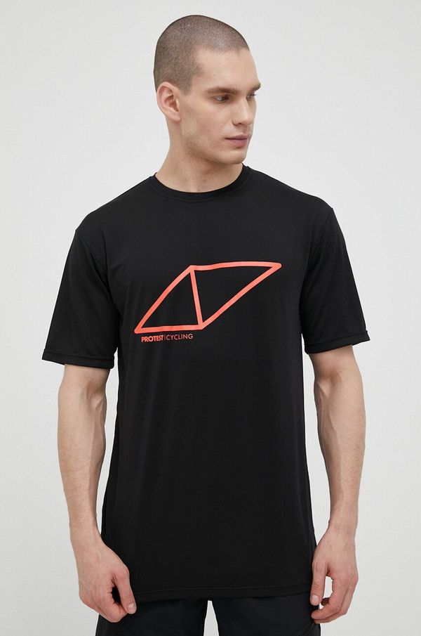 Protest Biciklistička majica kratkih rukava Protest Prtpottier boja: crna, s tiskom