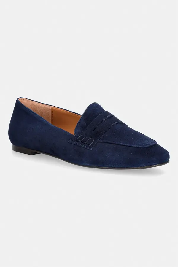 Billi Bi Billi Bi mokasinke za žene od brušene kože Blue suede