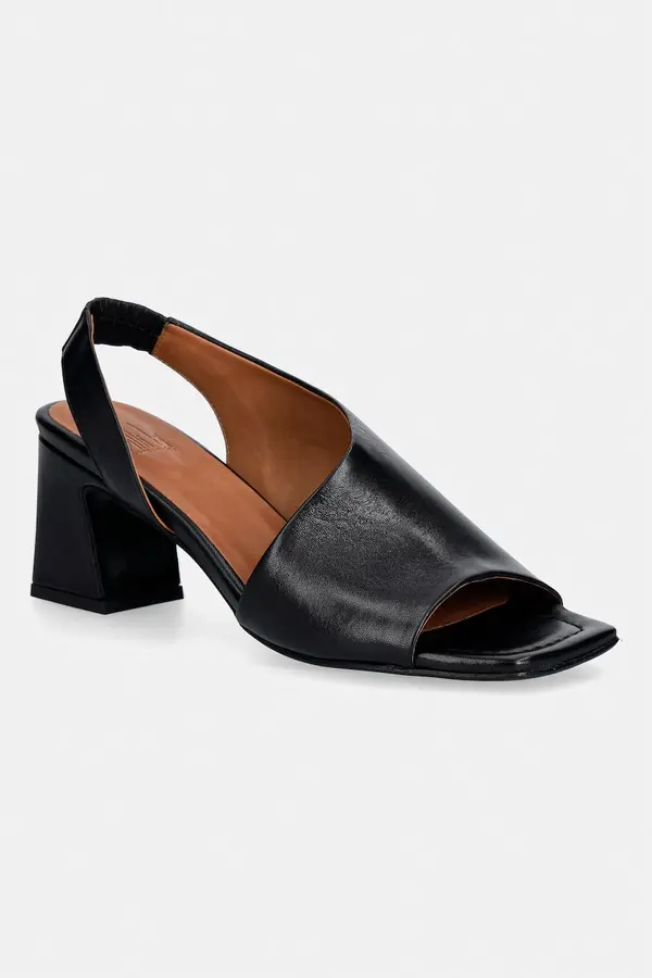 Billi Bi Billi Bi sandale s debelom potpeticom od kože Black nappa