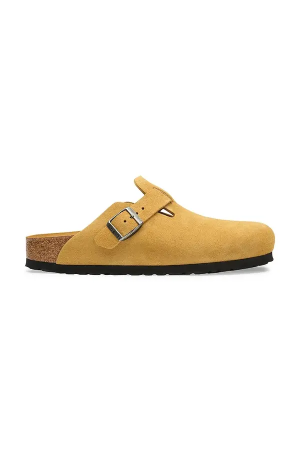 Birkenstock Birkenstock natikače mules za žene od brušene kože Boston Soft Footbed Suede Leather
