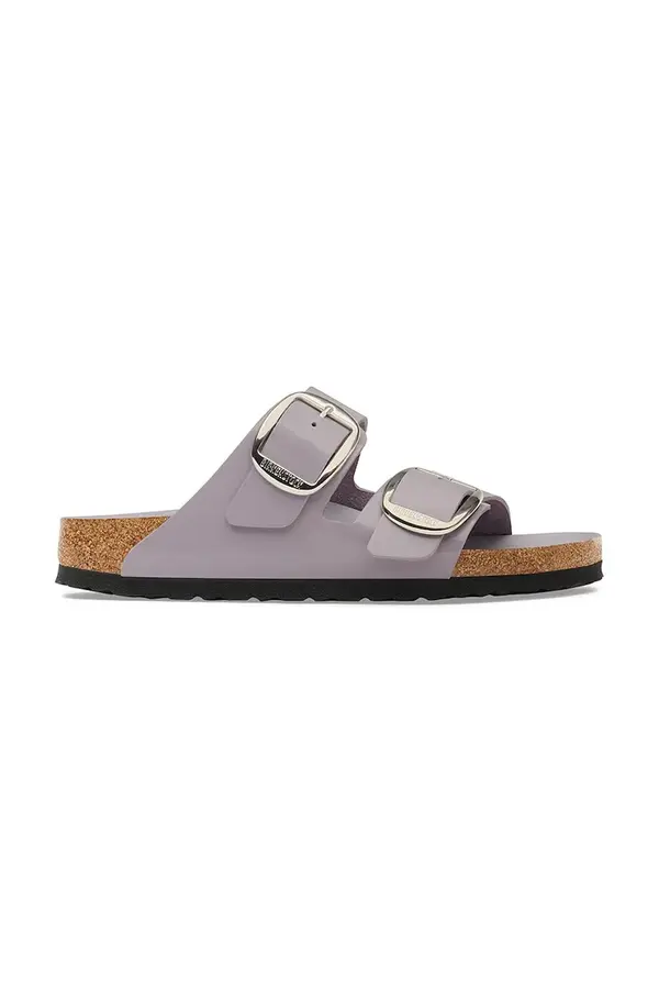 Birkenstock Birkenstock natikače za žene od kože Arizona Big Buckle Natural Leather Patent