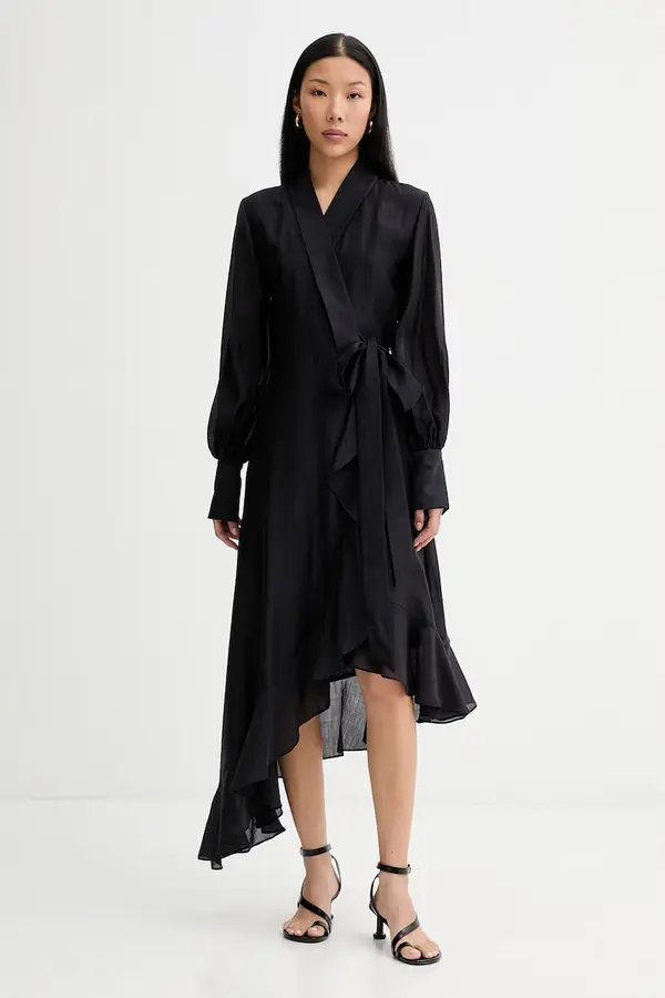 Blugirl Blumarine Blugirl Blumarine haljina na preklop s lyocellom