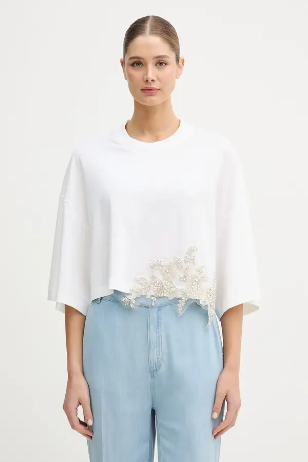 Blugirl Blumarine Blugirl Blumarine majica za žene od pamuka s elastanom