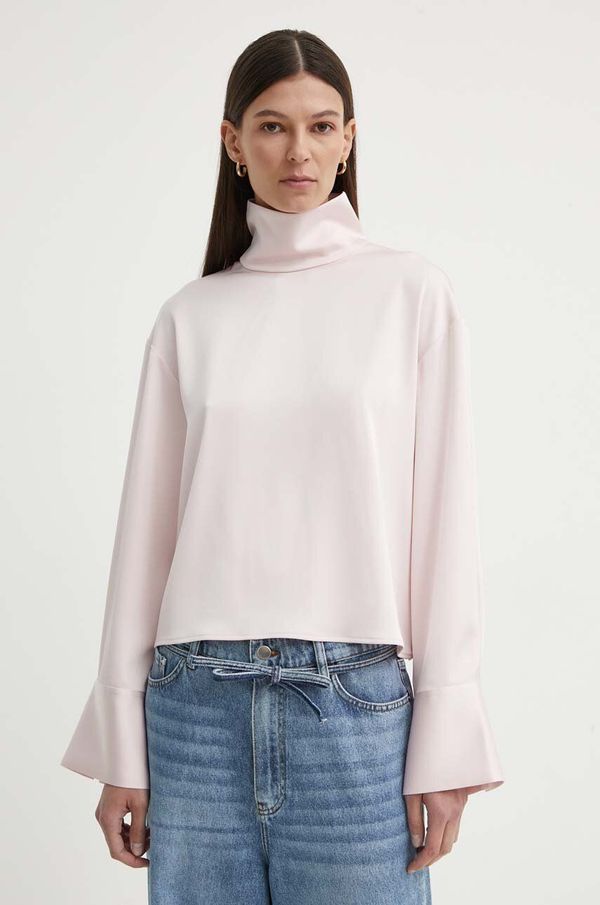 2NDDAY Bluza 2NDDAY 2ND Francisca - Heavy Satin za žene, boja: ružičasta, bez uzorka, 2244126279