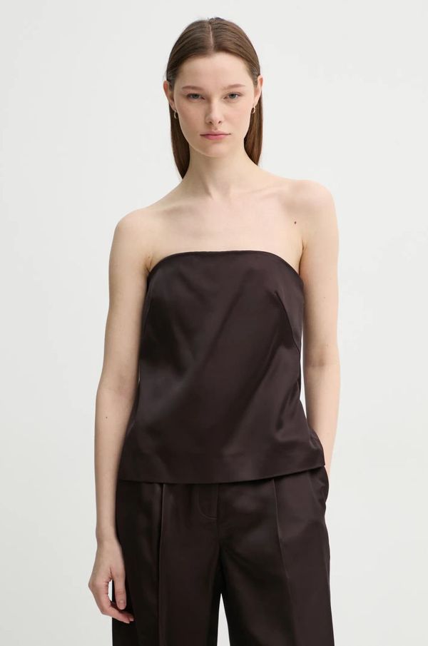 A.L.C. Bluza A.L.C. za žene, boja: smeđa, bez uzorka, 5TOPS01769