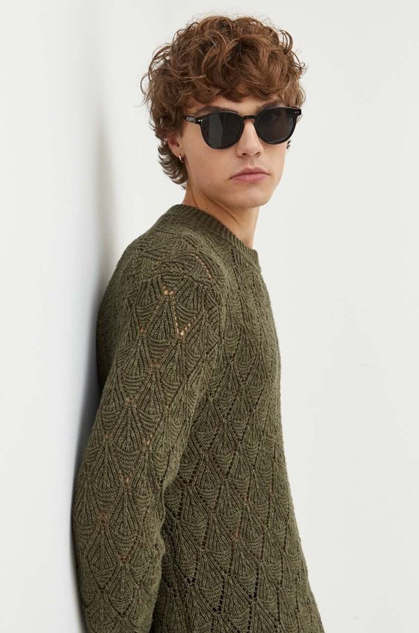 Abercrombie & Fitch Bluza Abercrombie & Fitch za muškarce, boja: zelena, lagani