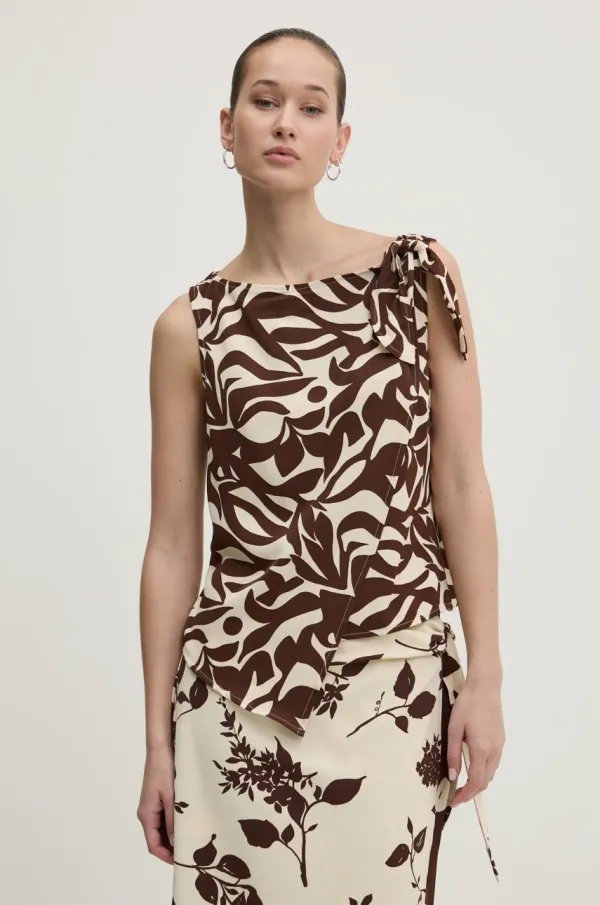 Abercrombie & Fitch Bluza Abercrombie & Fitch za žene, boja: bež, s uzorkom, KI140-5049