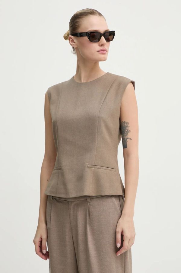 Abercrombie & Fitch Bluza Abercrombie & Fitch za žene, boja: smeđa, bez uzorka, KI140-4498