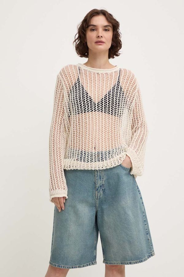 Answear Lab Bluza Answear Lab za žene, boja: bež, bez uzorka