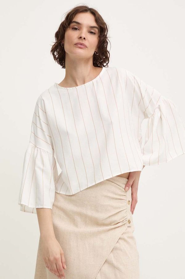 Answear Lab Bluza Answear Lab za žene, boja: bež, s uzorkom