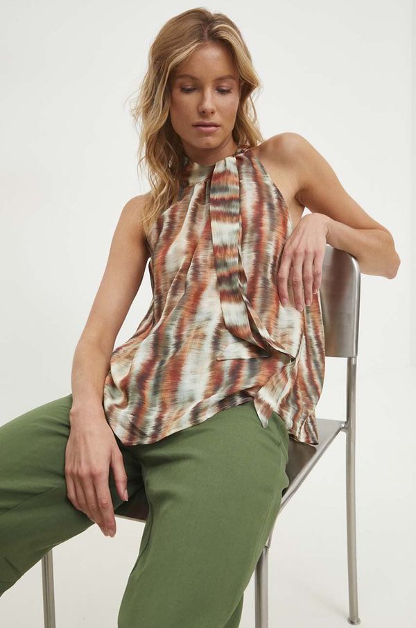 Answear Lab Bluza Answear Lab za žene, boja: bež, s uzorkom