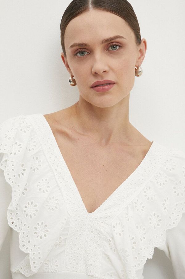 Answear Lab Bluza Answear Lab za žene, boja: bijela, bez uzorka