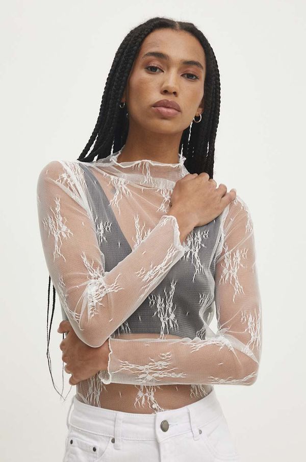 Answear Lab Bluza Answear Lab za žene, boja: bijela, bez uzorka