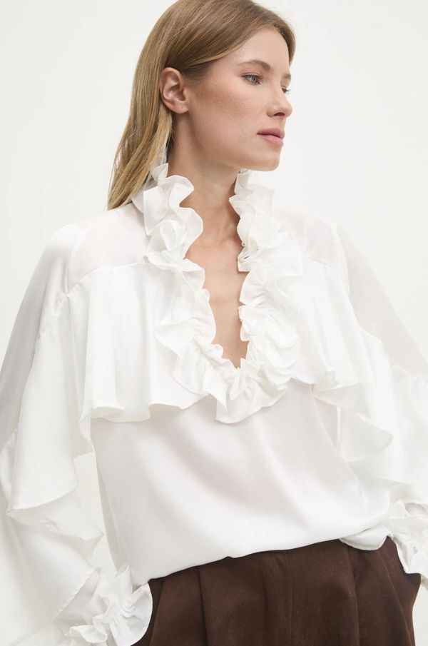 Answear Lab Bluza Answear Lab za žene, boja: bijela, bez uzorka