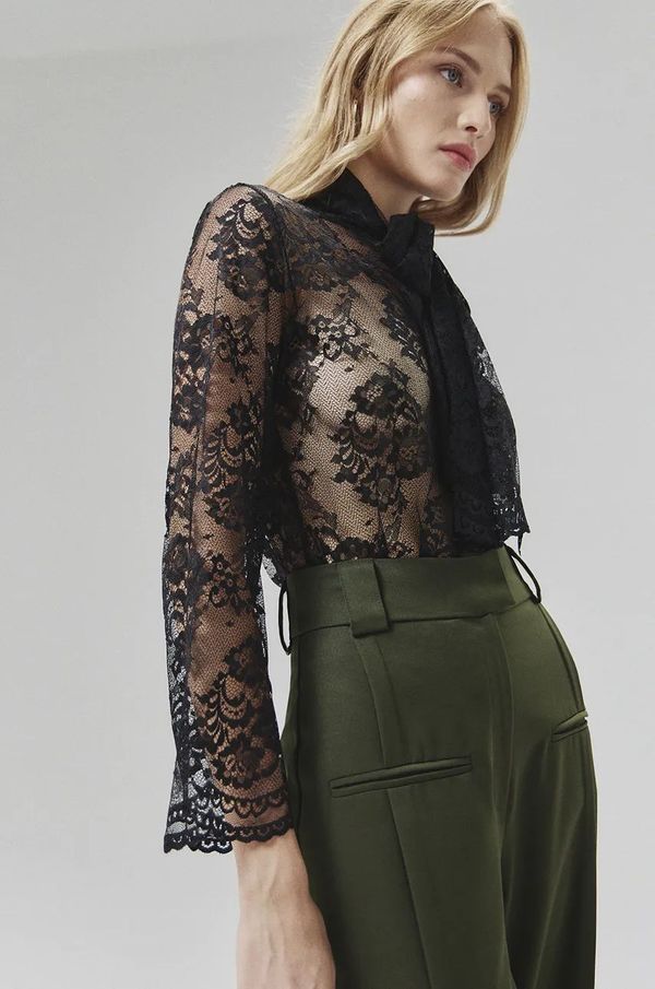 Answear Lab Bluza Answear Lab za žene, boja: crna, bez uzorka