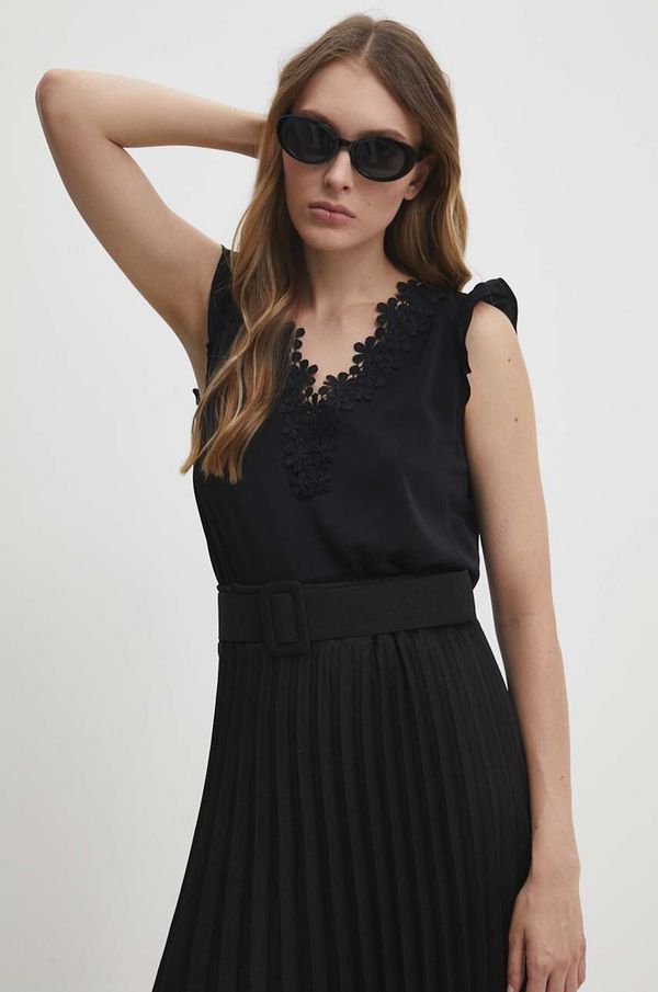 Answear Lab Bluza Answear Lab za žene, boja: crna, bez uzorka