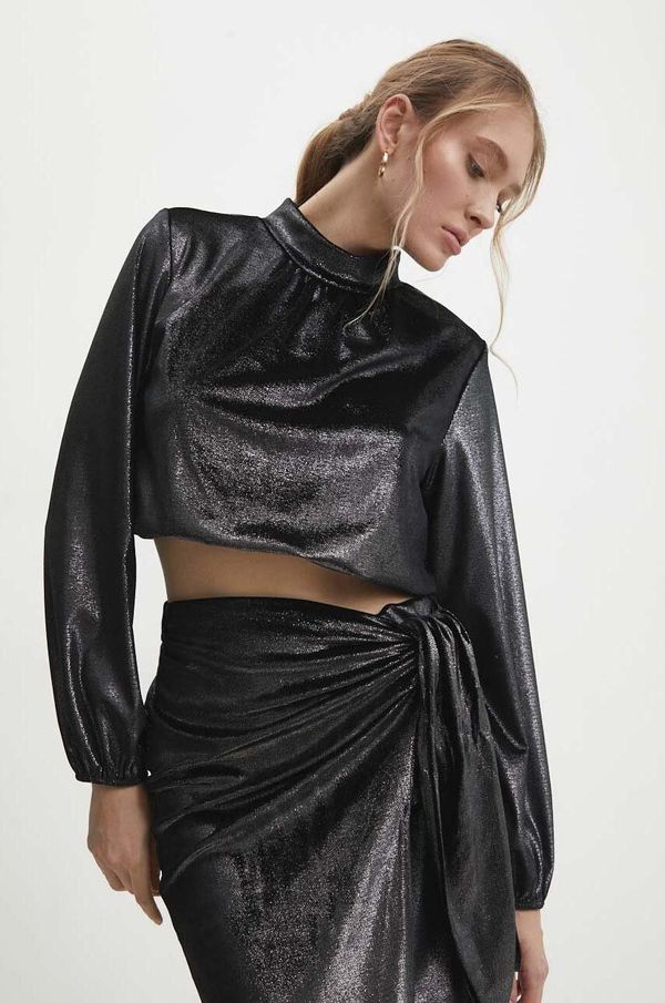 Answear Lab Bluza Answear Lab za žene, boja: crna, bez uzorka