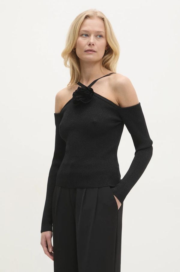 Answear Lab Bluza Answear Lab za žene, boja: crna, bez uzorka