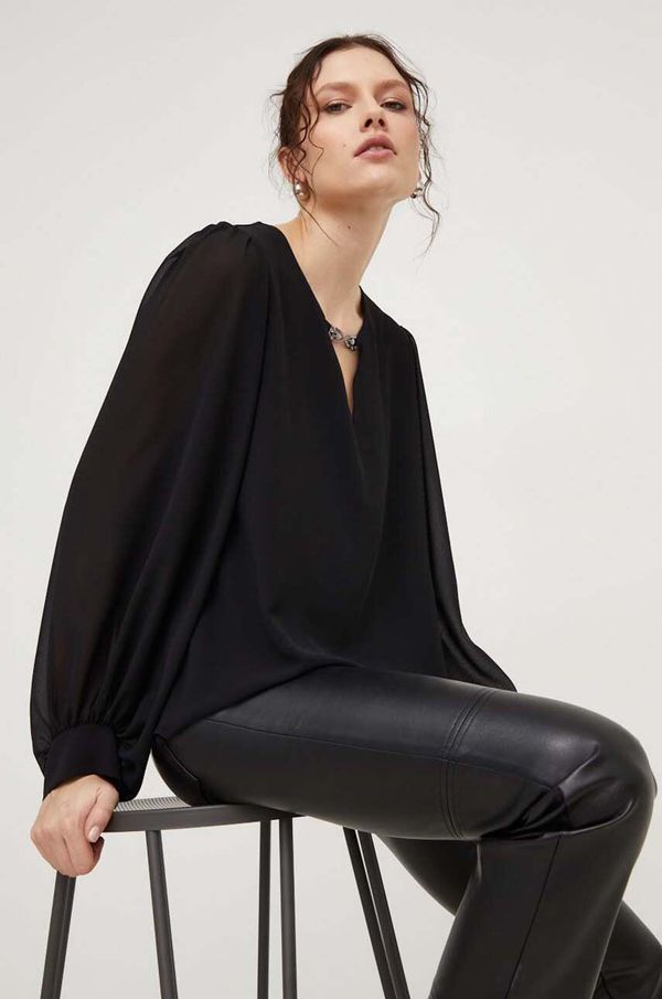 Answear Lab Bluza Answear Lab za žene, boja: crna, bez uzorka