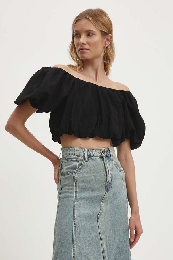 Answear Lab Bluza Answear Lab za žene, boja: crna, bez uzorka