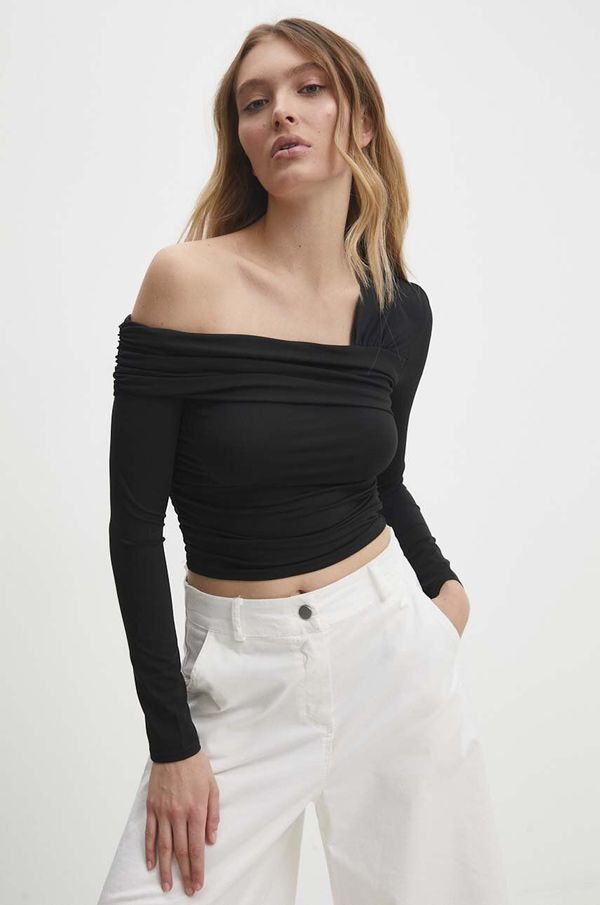 Answear Lab Bluza Answear Lab za žene, boja: crna, bez uzorka