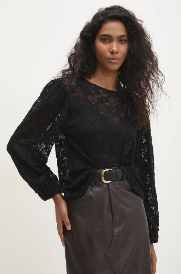 Answear Lab Bluza Answear Lab za žene, boja: crna, bez uzorka