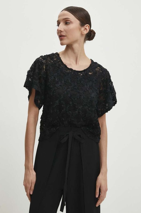 Answear Lab Bluza Answear Lab za žene, boja: crna, bez uzorka