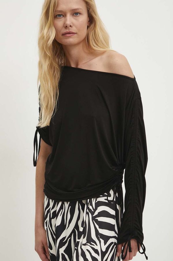 Answear Lab Bluza Answear Lab za žene, boja: crna, bez uzorka