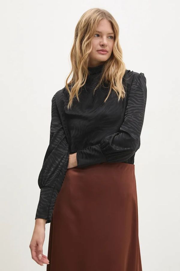 Answear Lab Bluza Answear Lab za žene, boja: crna, s uzorkom