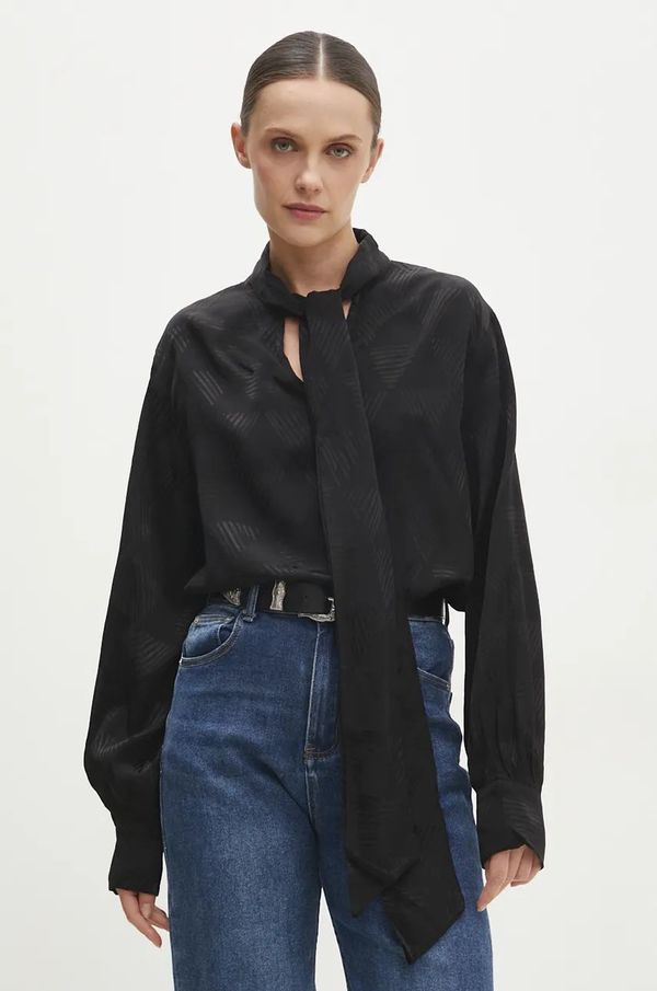 Answear Lab Bluza Answear Lab za žene, boja: crna, s uzorkom