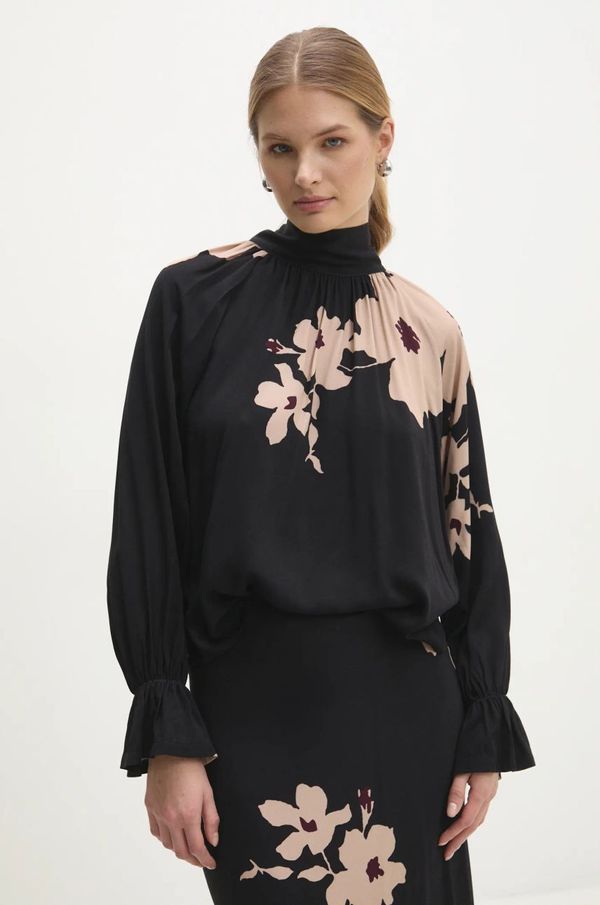 Answear Lab Bluza Answear Lab za žene, boja: crna, s uzorkom