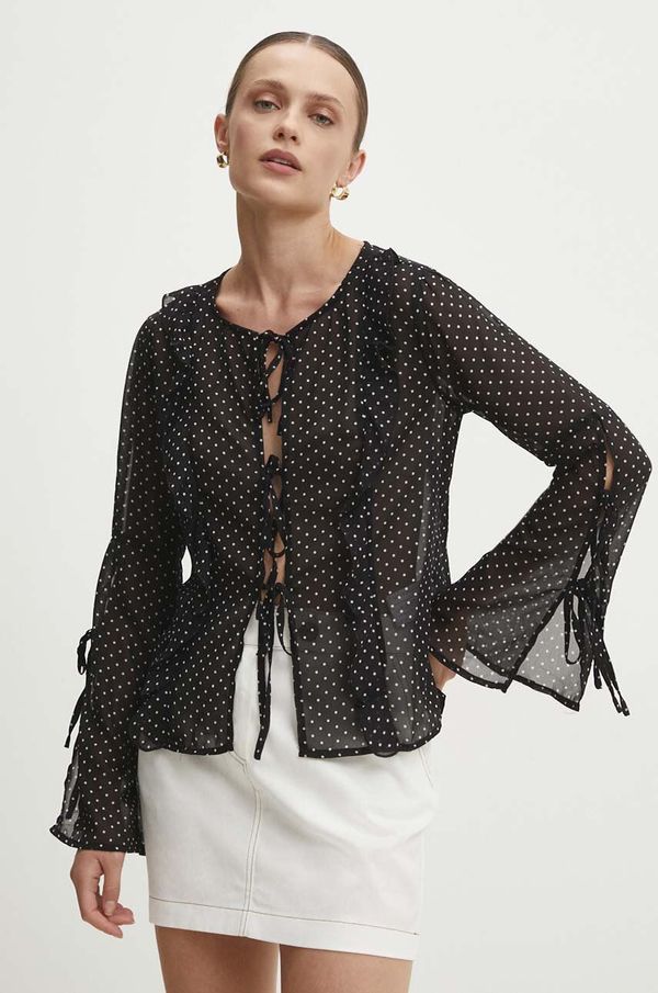 Answear Lab Bluza Answear Lab za žene, boja: crna, s uzorkom