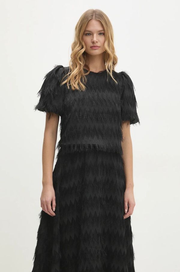 Answear Lab Bluza Answear Lab za žene, boja: crna, s uzorkom