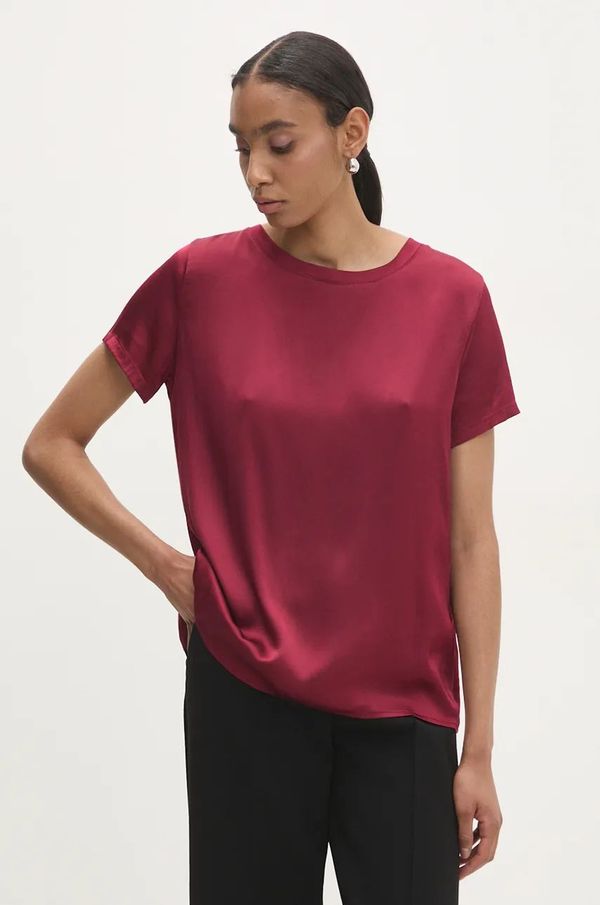 Answear Lab Bluza Answear Lab za žene, boja: crvena, bez uzorka