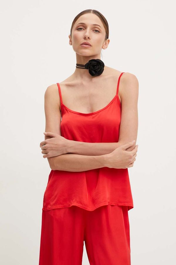 Answear Lab Bluza Answear Lab za žene, boja: crvena, bez uzorka