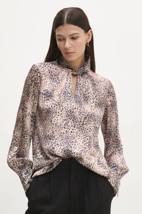 Answear Lab Bluza Answear Lab za žene, boja: smeđa, s uzorkom