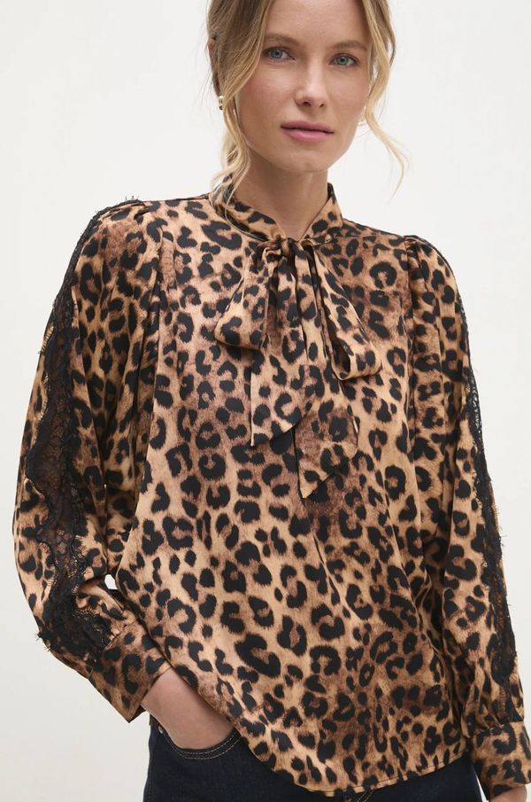 Answear Lab Bluza Answear Lab za žene, boja: smeđa, s uzorkom