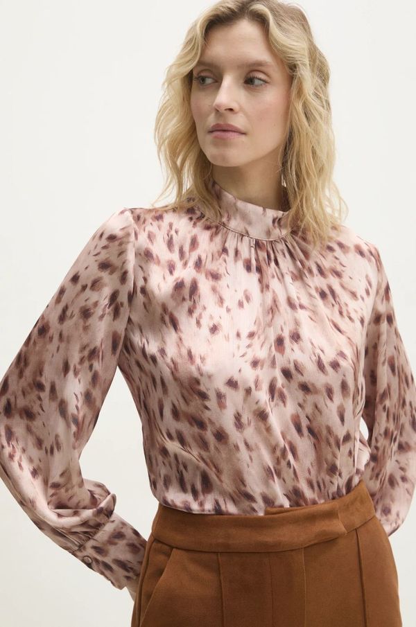 Answear Lab Bluza Answear Lab za žene, boja: smeđa, s uzorkom