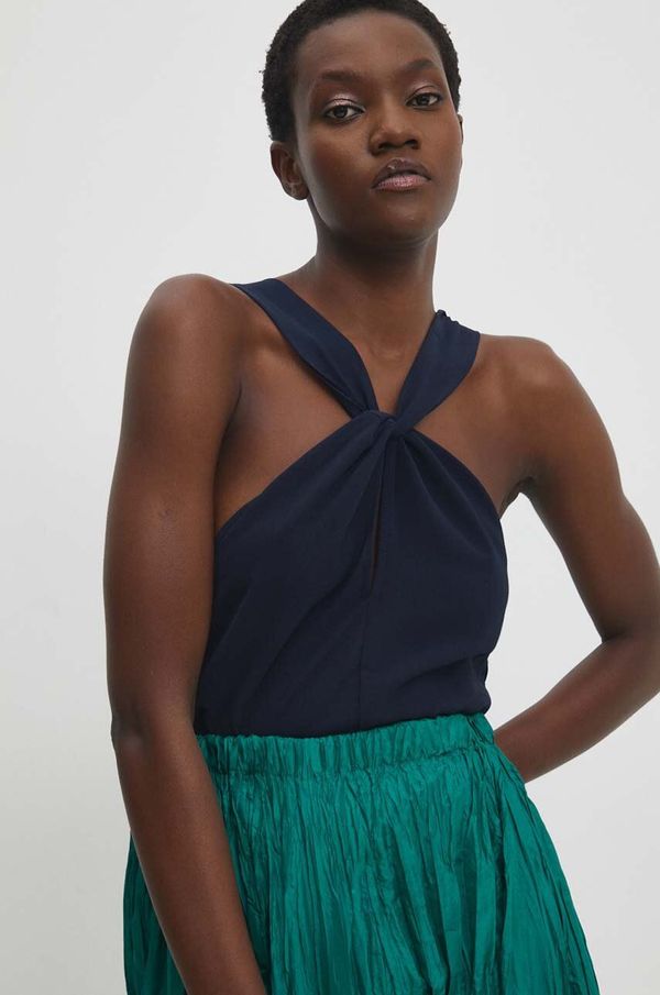 Answear Lab Bluza Answear Lab za žene, boja: tamno plava, bez uzorka