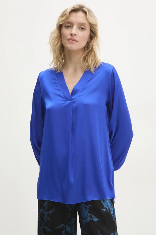 Answear Lab Bluza Answear Lab za žene, boja: tamno plava, bez uzorka