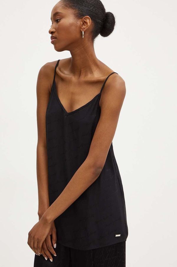 Armani Exchange Bluza Armani Exchange za žene, boja: crna, s uzorkom, 6DYH20 YN4VZ