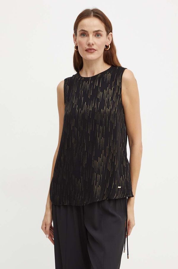 Armani Exchange Bluza Armani Exchange za žene, boja: crna, s uzorkom, 6DYH44 YN2VZ