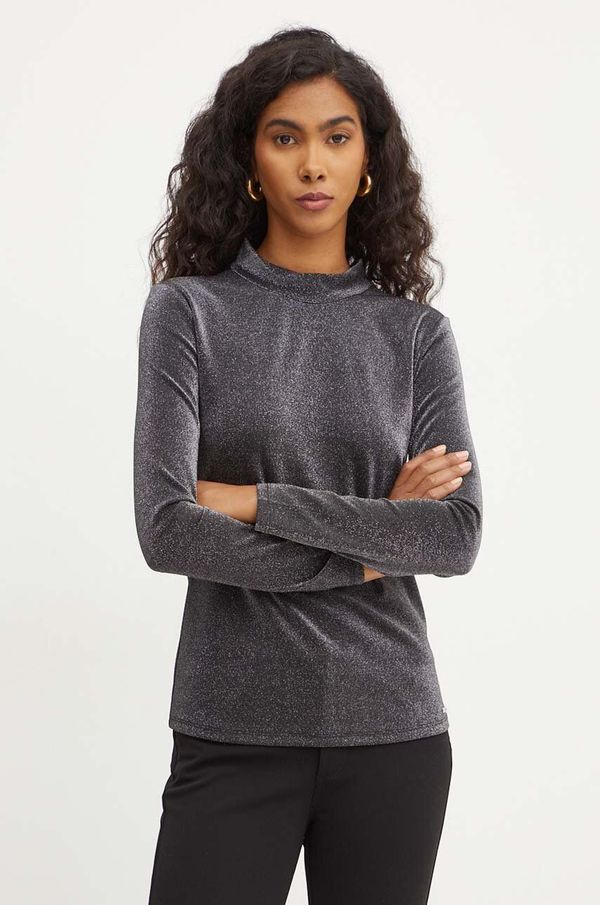 Armani Exchange Bluza Armani Exchange za žene, boja: srebrna, bez uzorka, 6DYMCQ YJLXZ